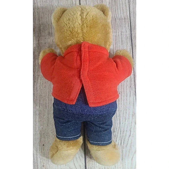 Vintage Shoney's Plush Shoney Bear Stuffed Animal Toy Brown Red 11" 1986 Retired - Picture 6 of 8